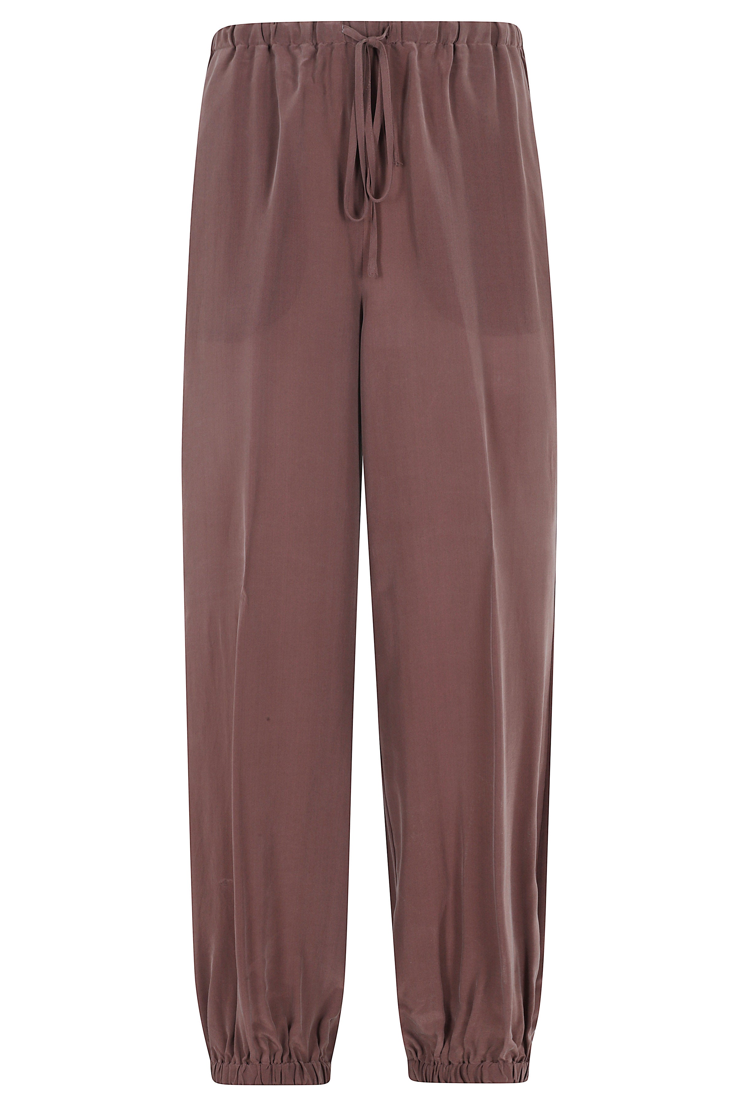 Pantalone Brown Viscosa Seta Pantaloni