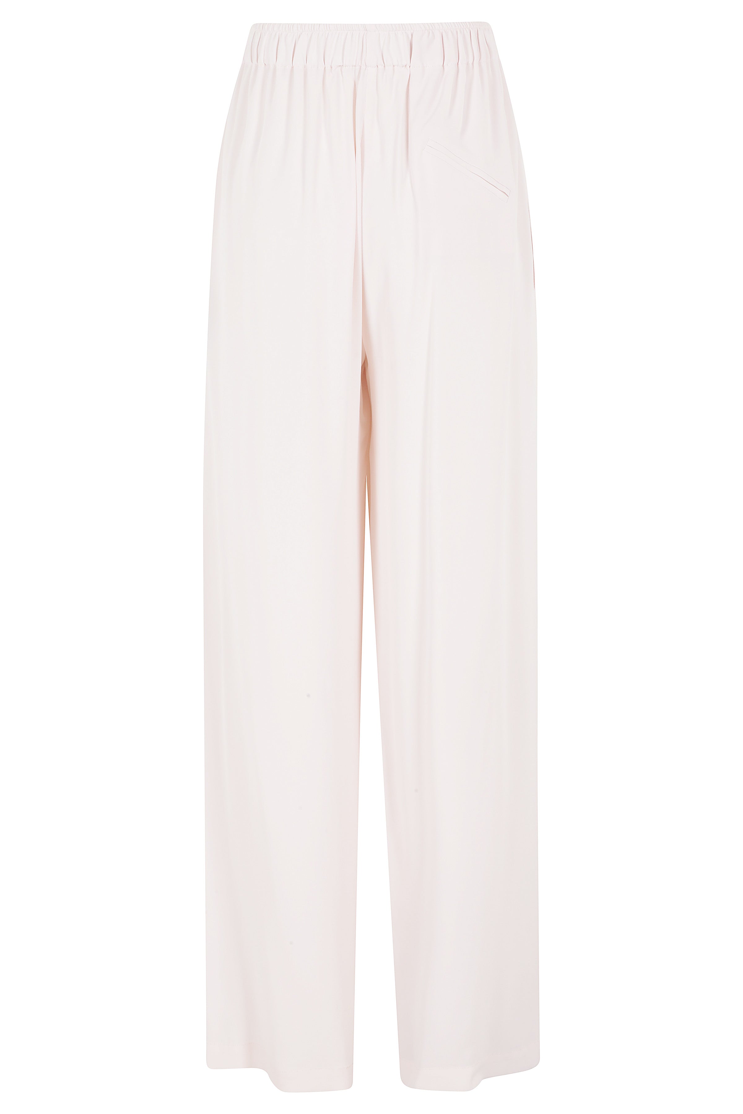 Pantalone Fluido Crepe De Chine Pink & Purple Acetato Seta Pantaloni