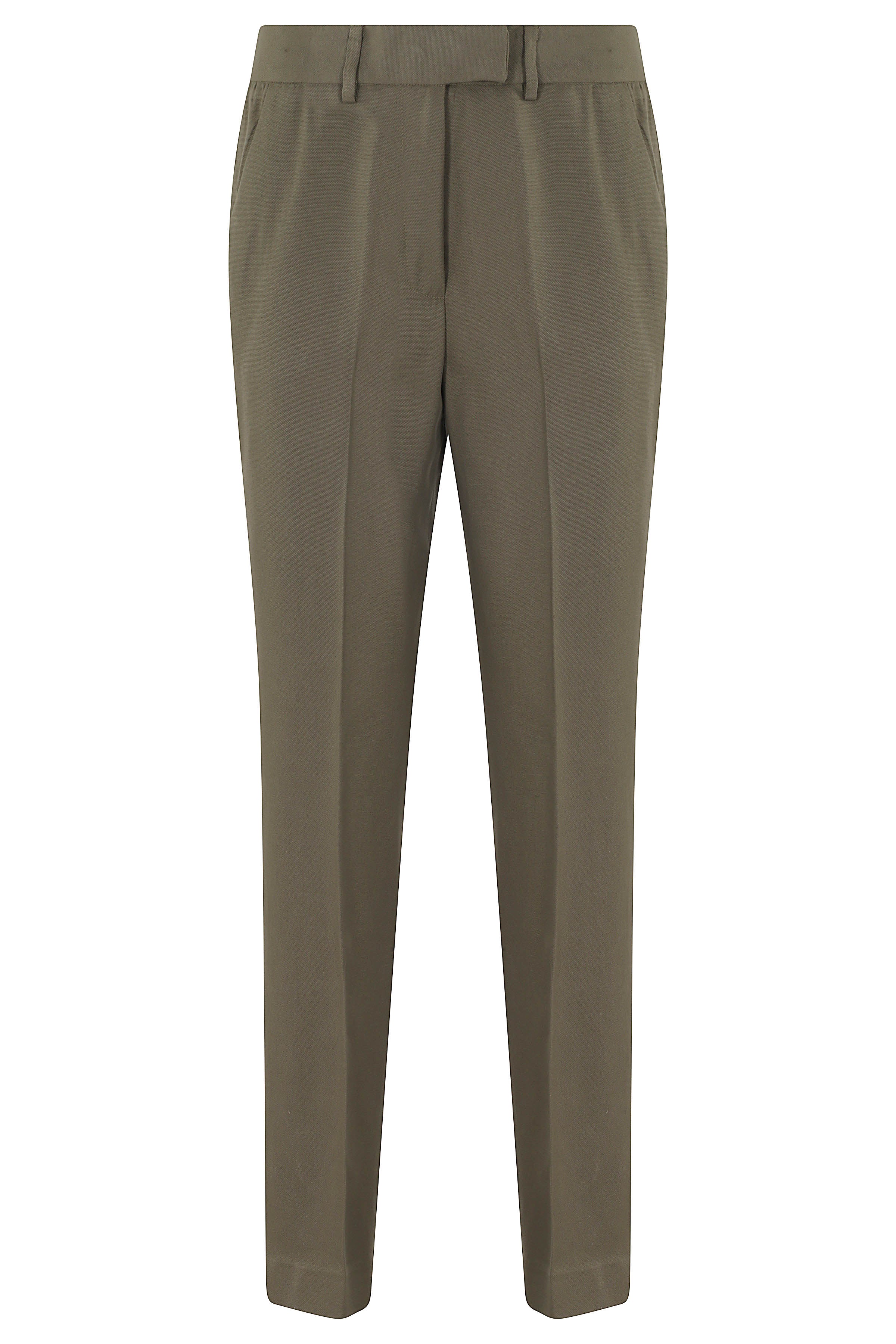 Pantalone New York In Canvas Green Pantaloni