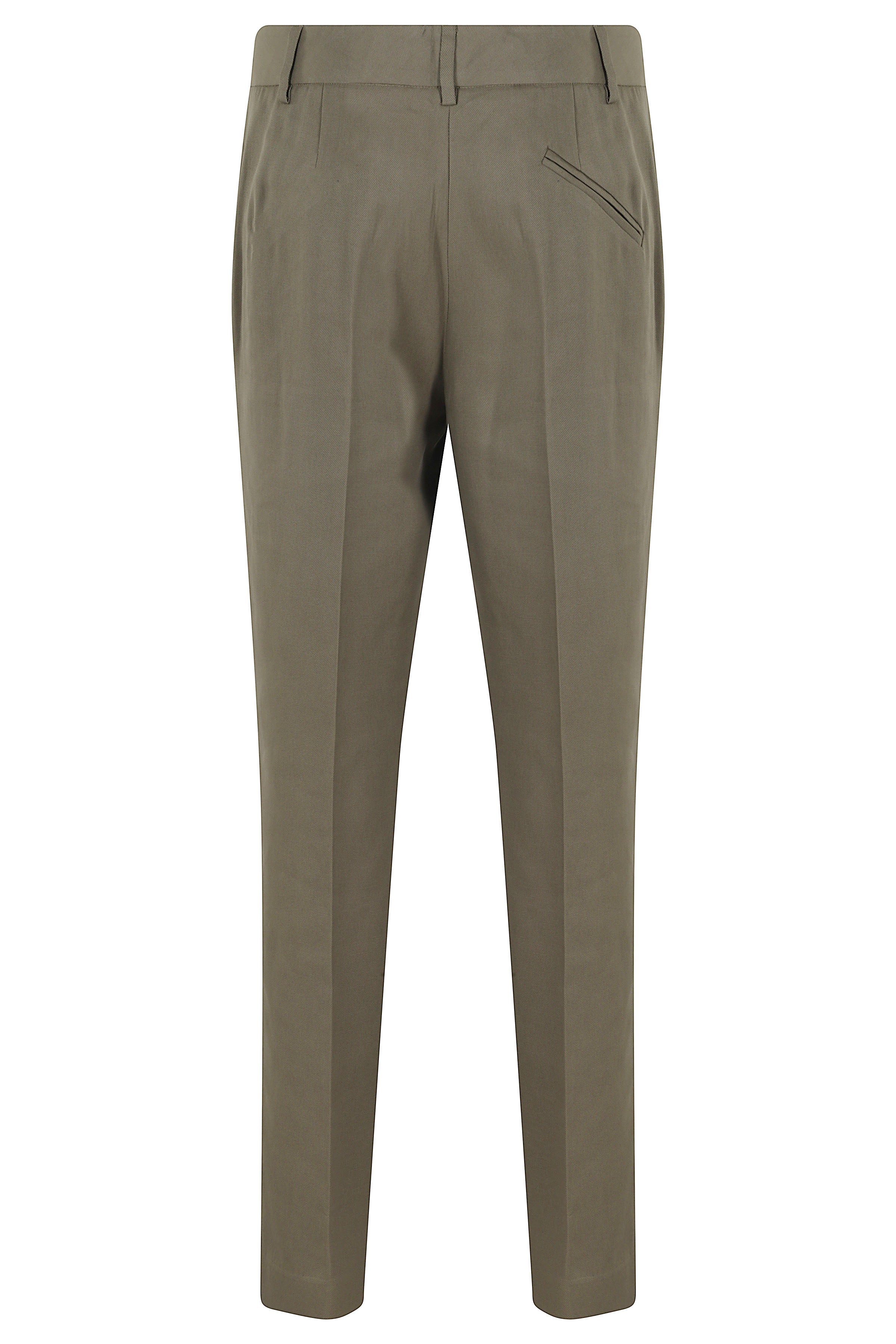 Pantalone New York In Canvas Green Pantaloni