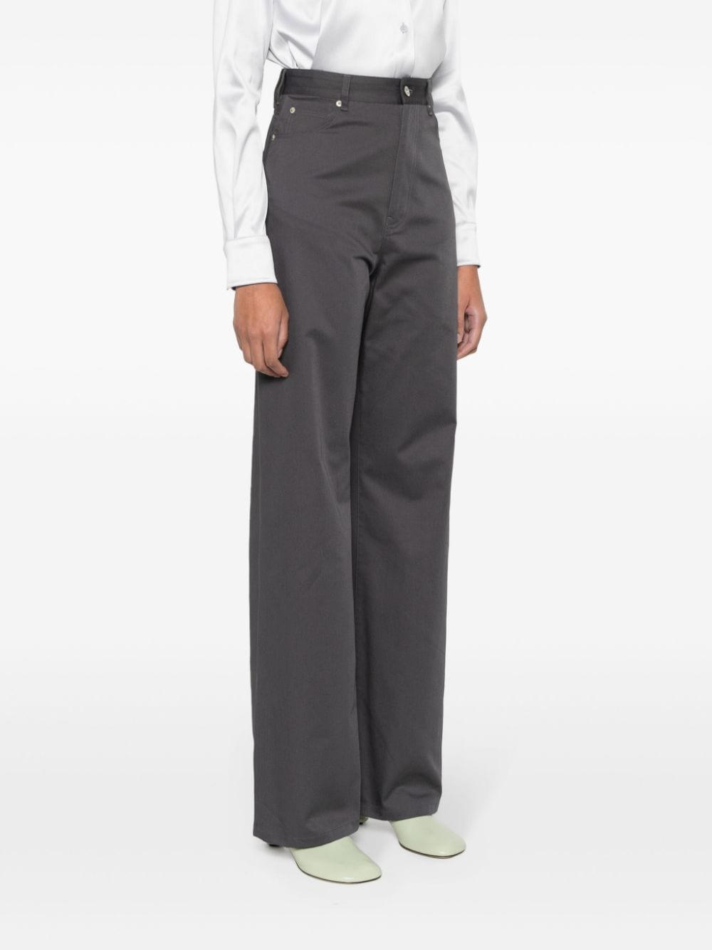 Loewe Trousers Grey Cotton