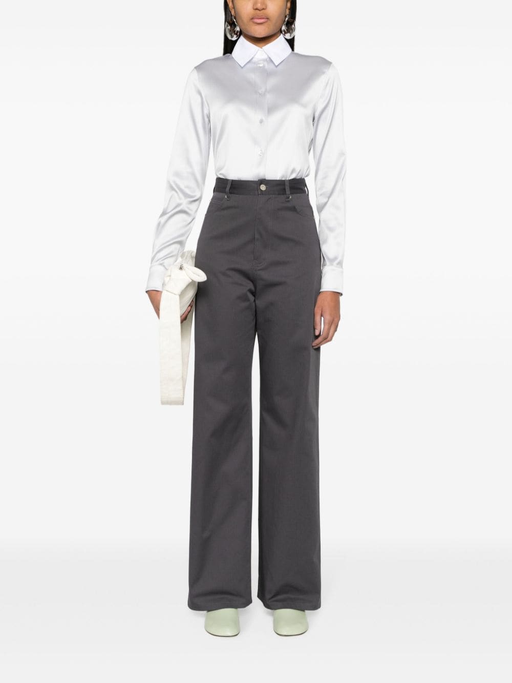 Loewe Trousers Grey Cotton
