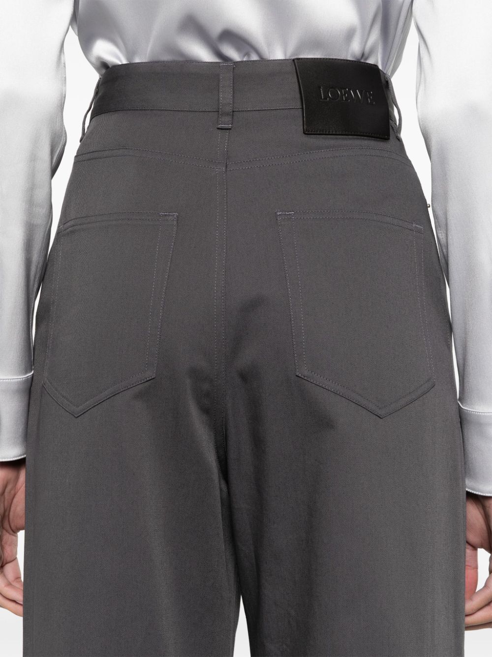 Loewe Trousers Grey Cotton
