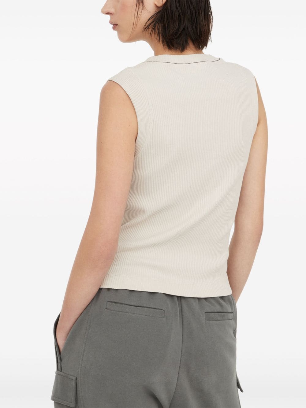 Brunello Cucinelli Top Beige Cotton