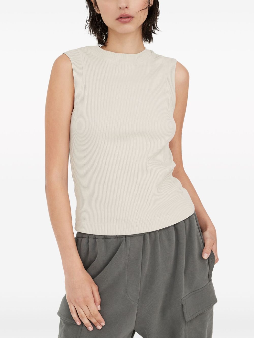 Brunello Cucinelli Top Beige Cotton