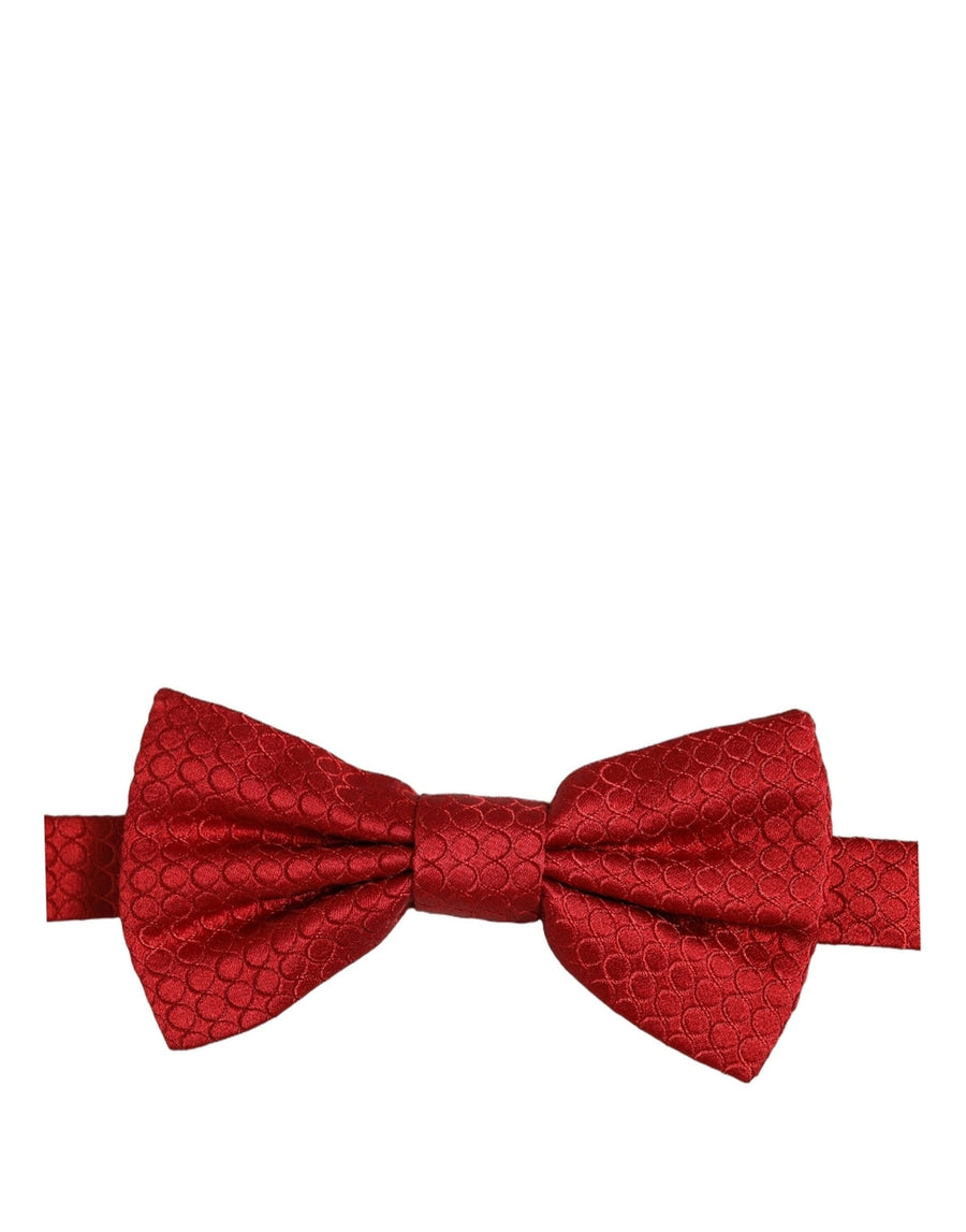 Dolce & Gabbana 100% Silk bow tie in red