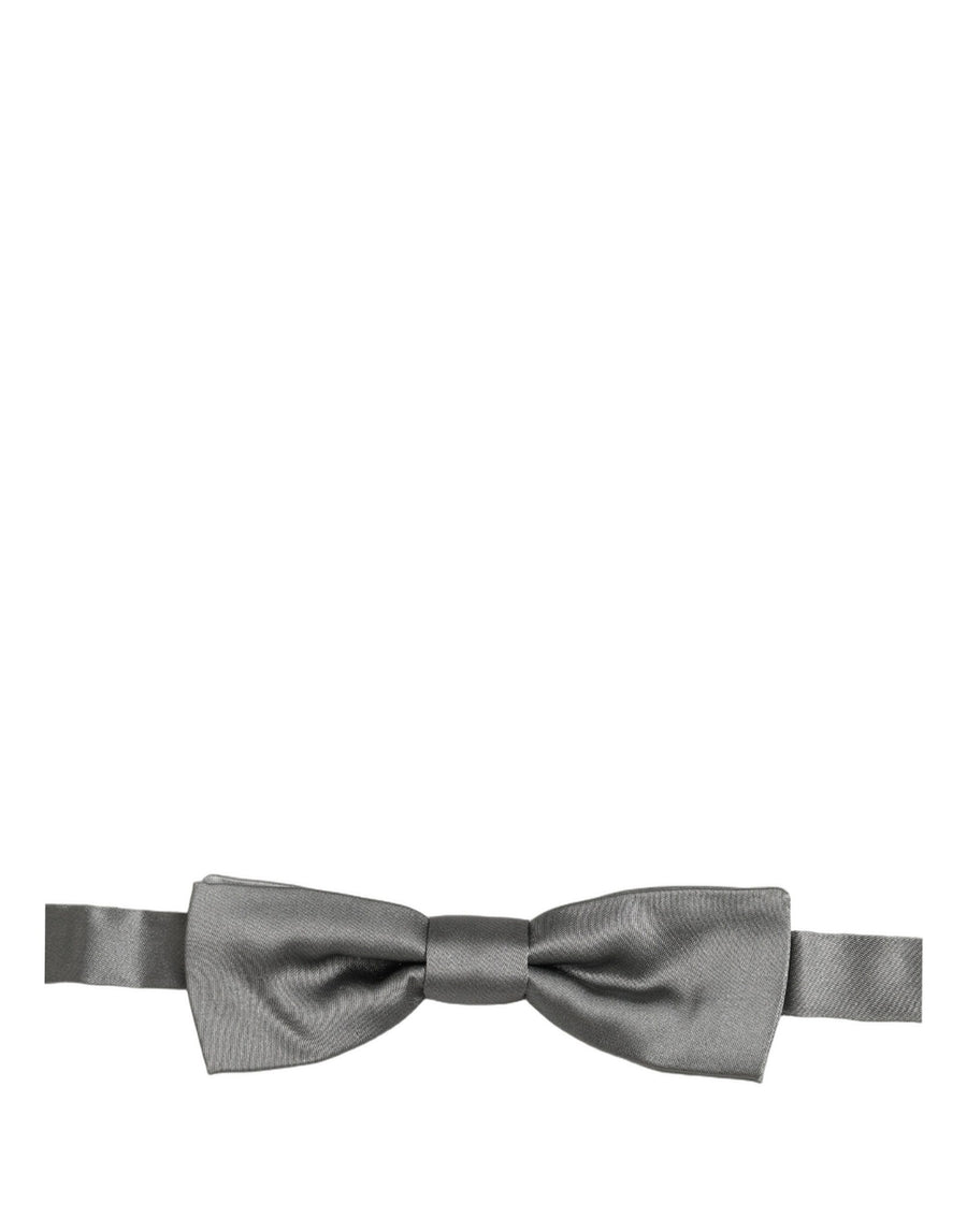 Dolce & Gabbana 100% Silk bow tie in gray