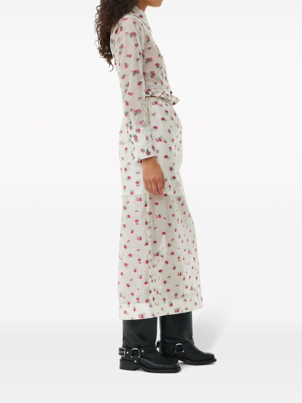 Ganni Shirts Beige Recycled Polyester