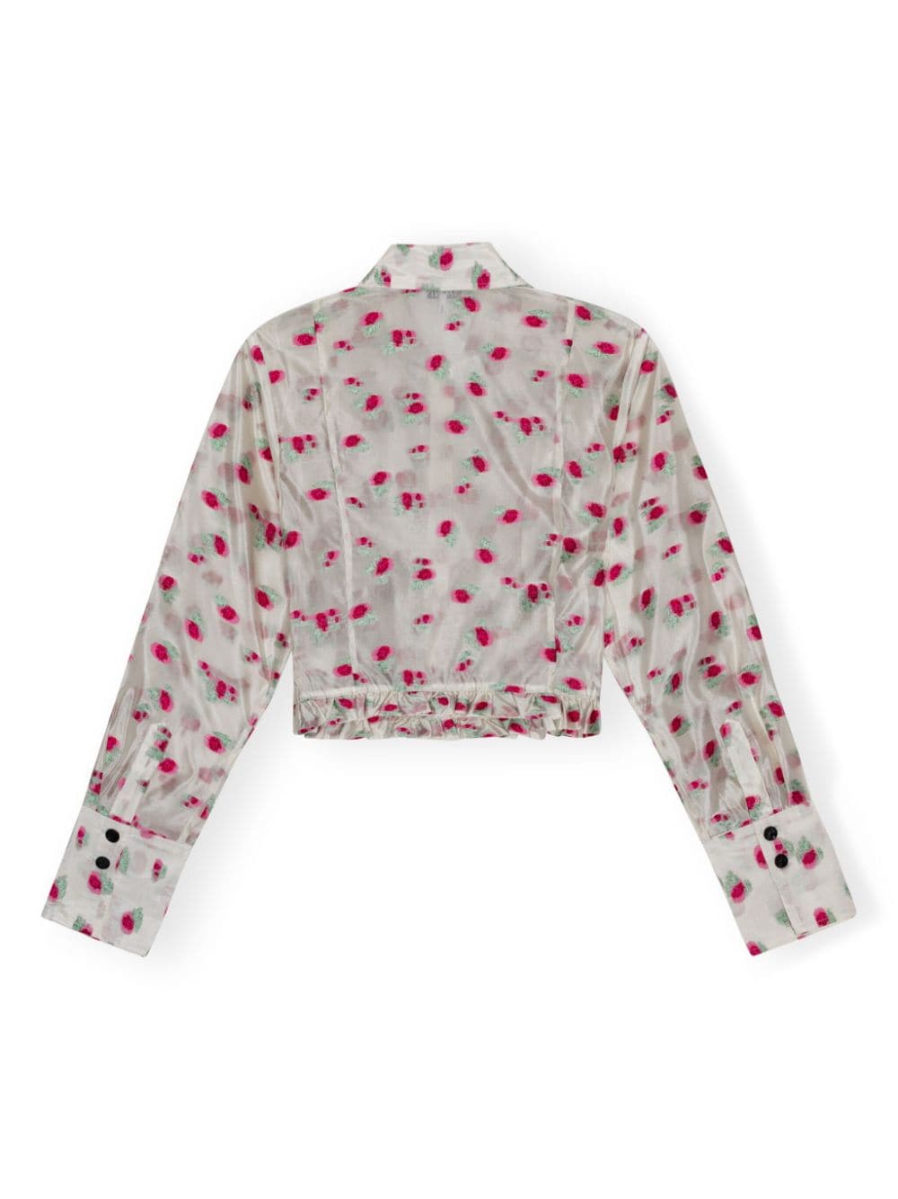 Ganni Shirts Beige Recycled Polyester