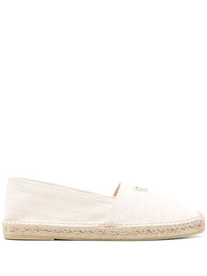 Prada Flat Shoes Beige Outer: Fabric Lining