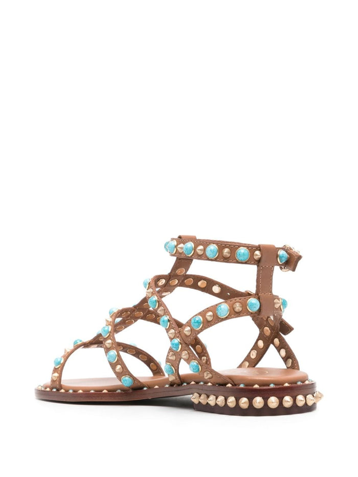 Ash Sandals Leather Brown Furs & Skins->leather100 %