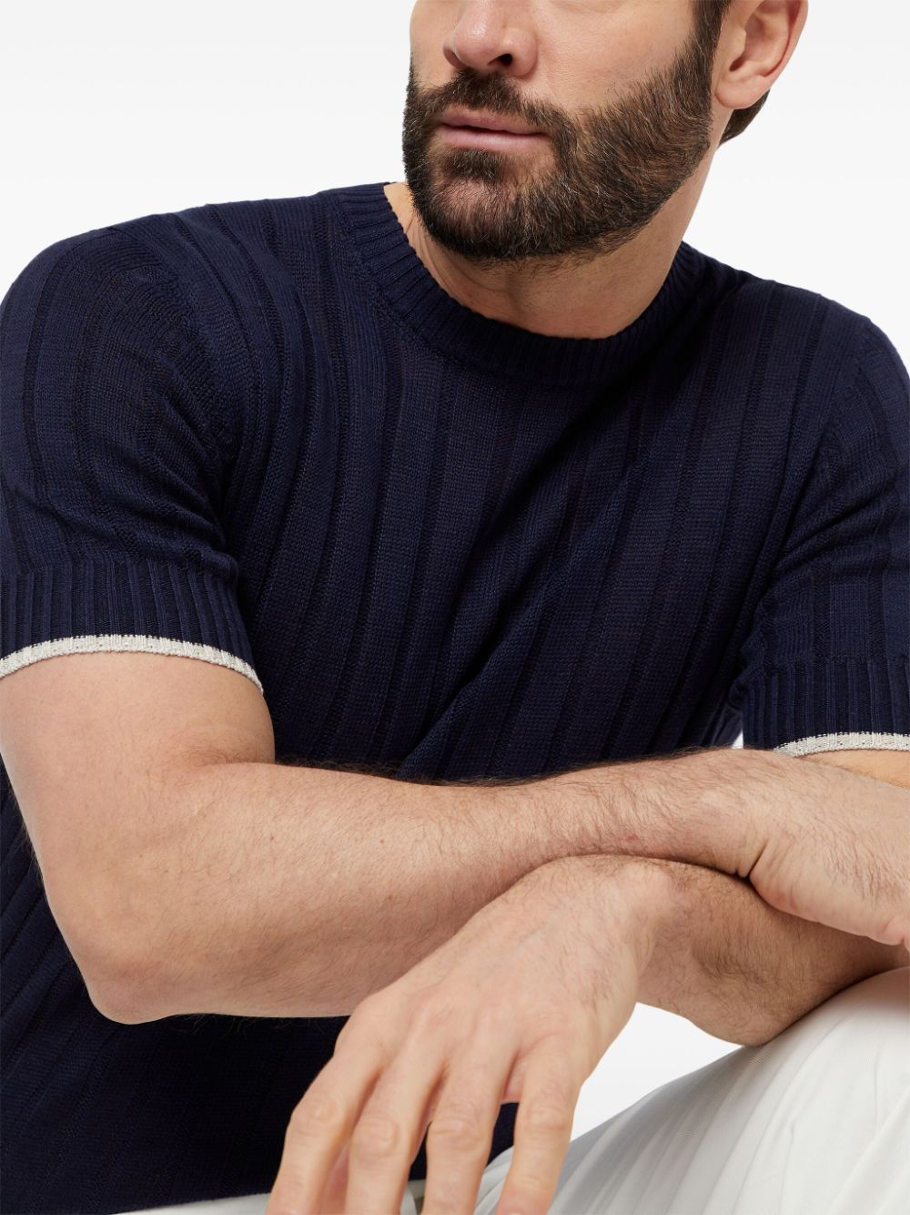 Brunello Cucinelli Sweaters Blu Linen/flax