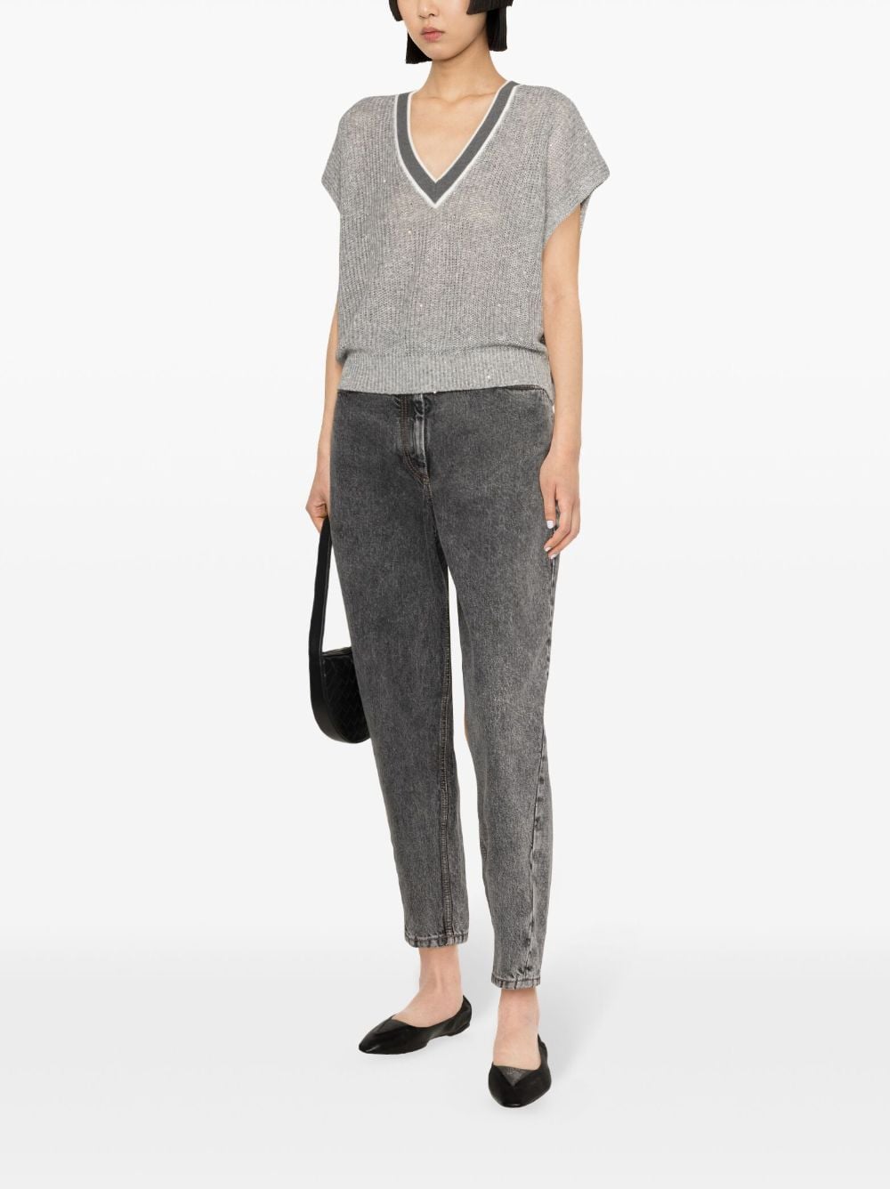Brunello Cucinelli Sweaters Grigio Polyester