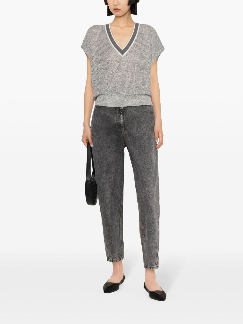 Brunello Cucinelli Sweaters Grigio Polyester