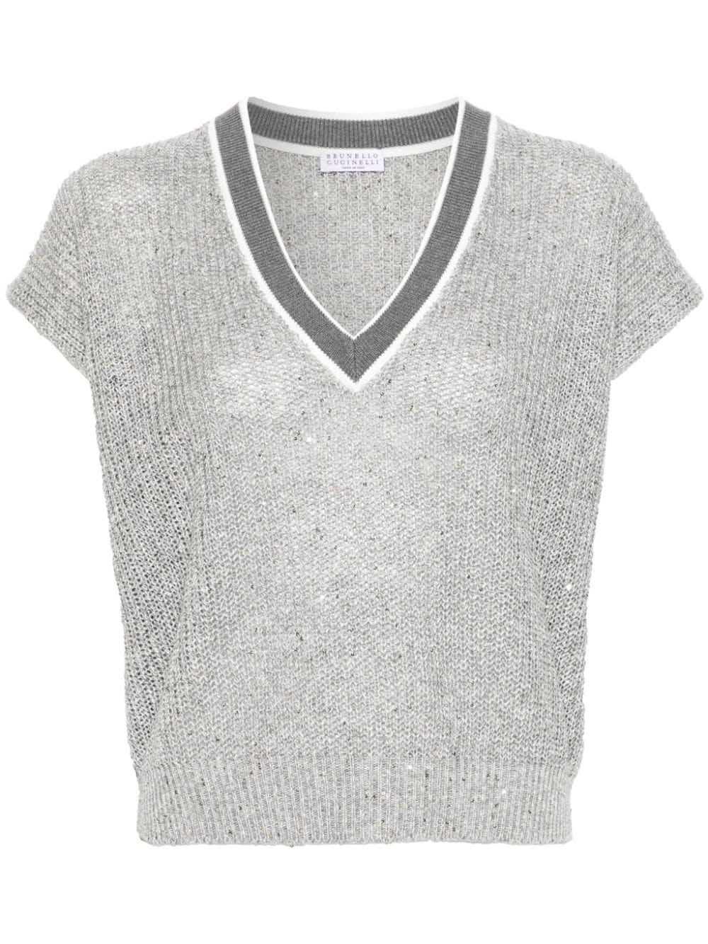 Brunello Cucinelli Sweaters Grigio Polyester