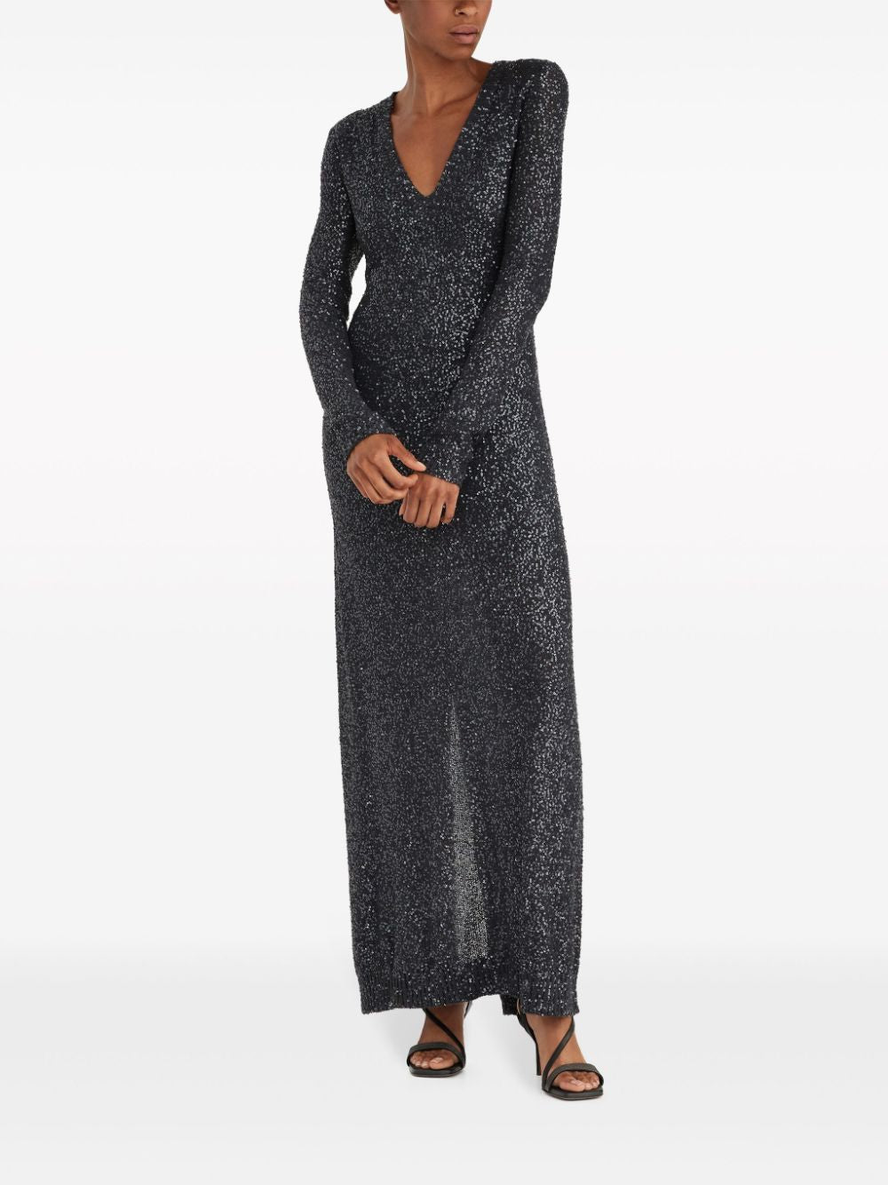 Brunello Cucinelli Dresses Grigio Scuro Linen/flax