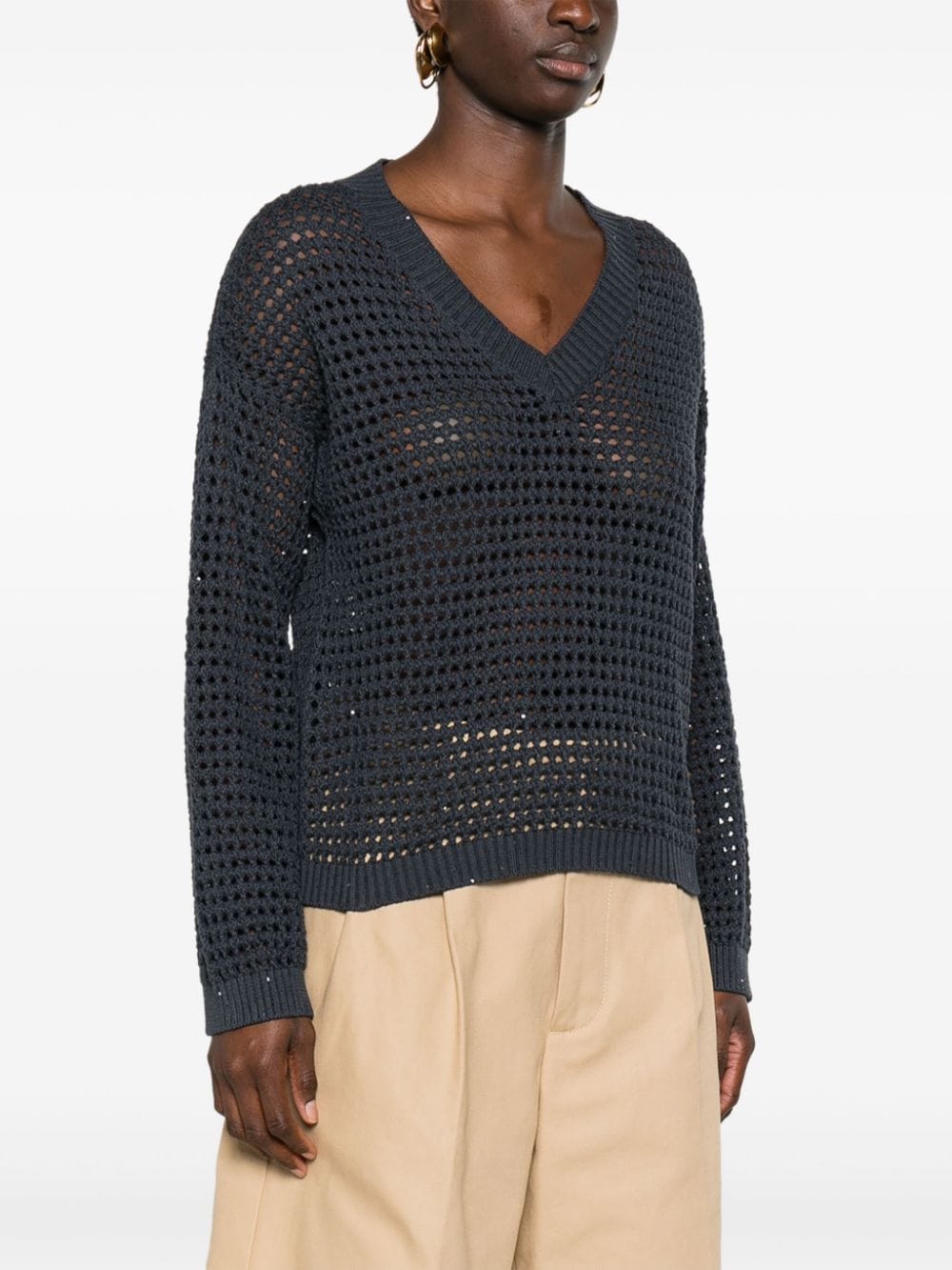 Brunello Cucinelli Sweaters Blu Cotton