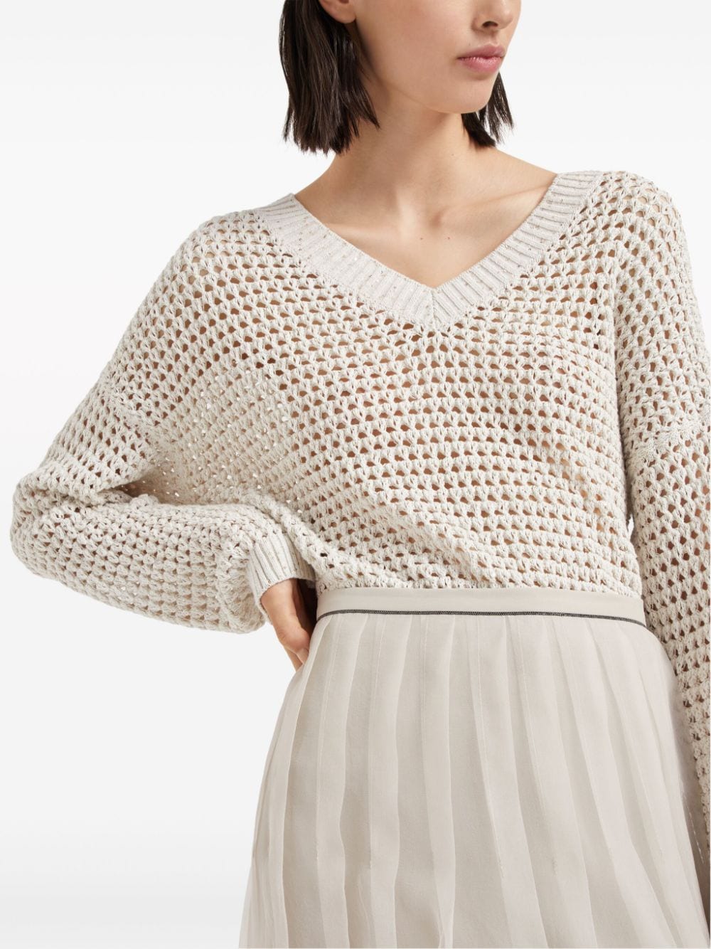 Brunello Cucinelli Skirts Beige Silk