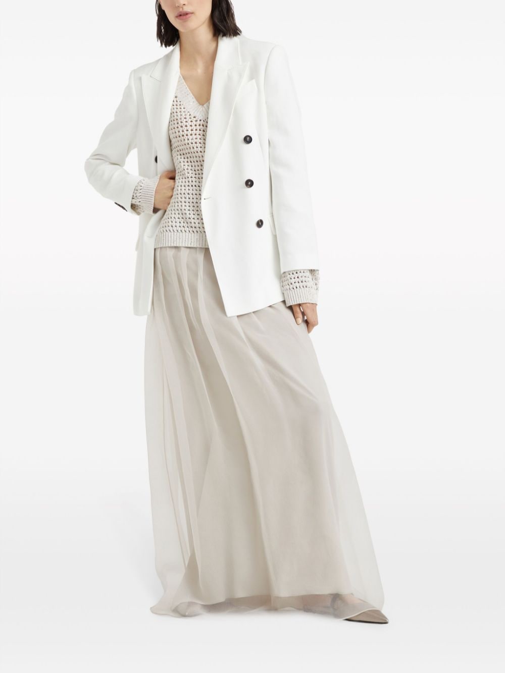 Brunello Cucinelli Skirts Beige Silk