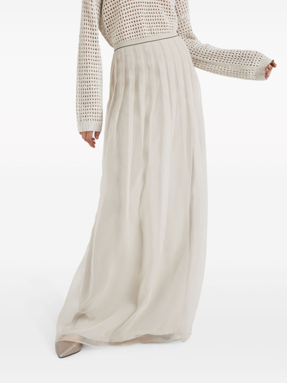 Brunello Cucinelli Skirts Beige Silk