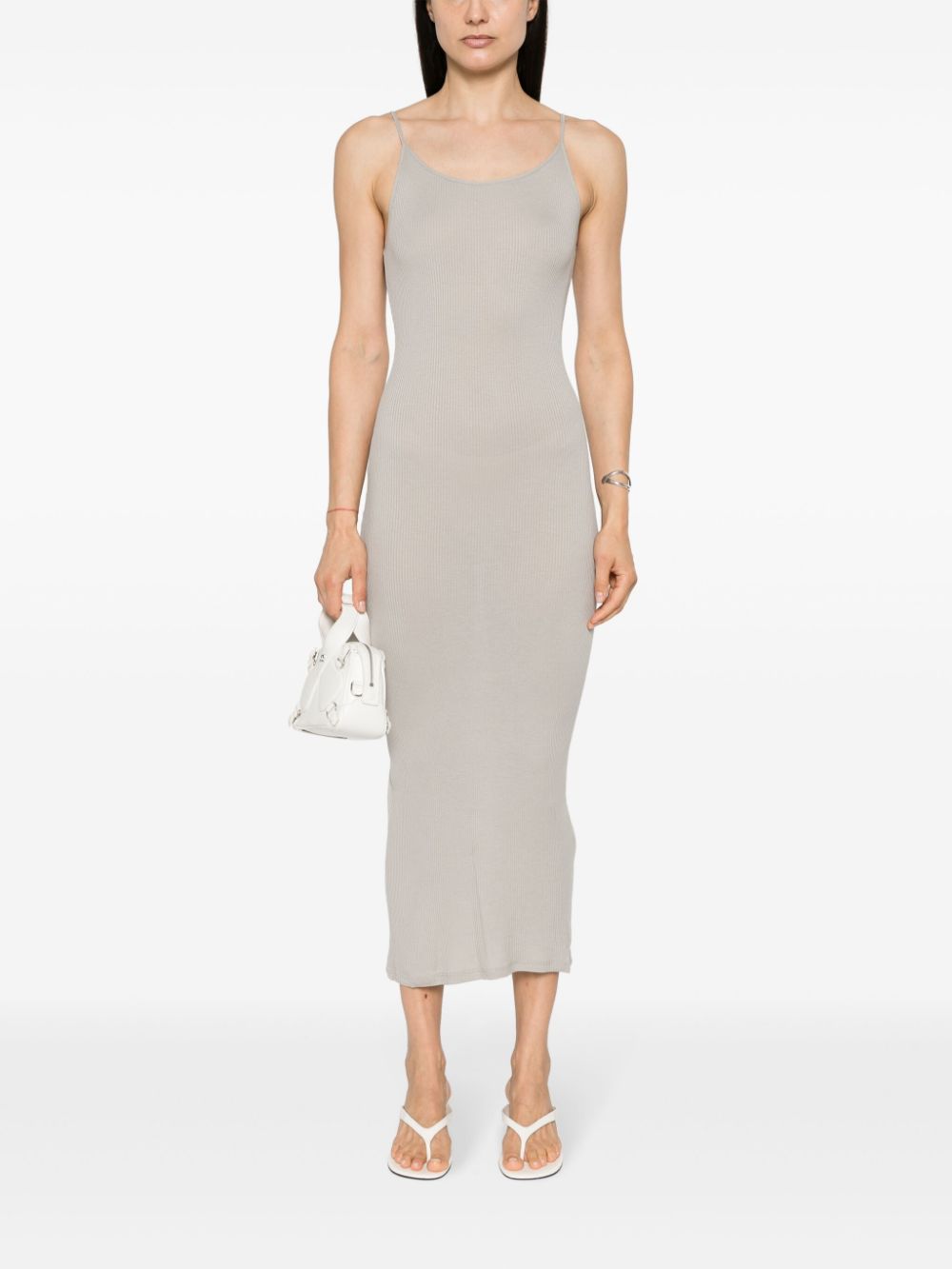 Majestic Dresses Dove Grey Viscose Elastane