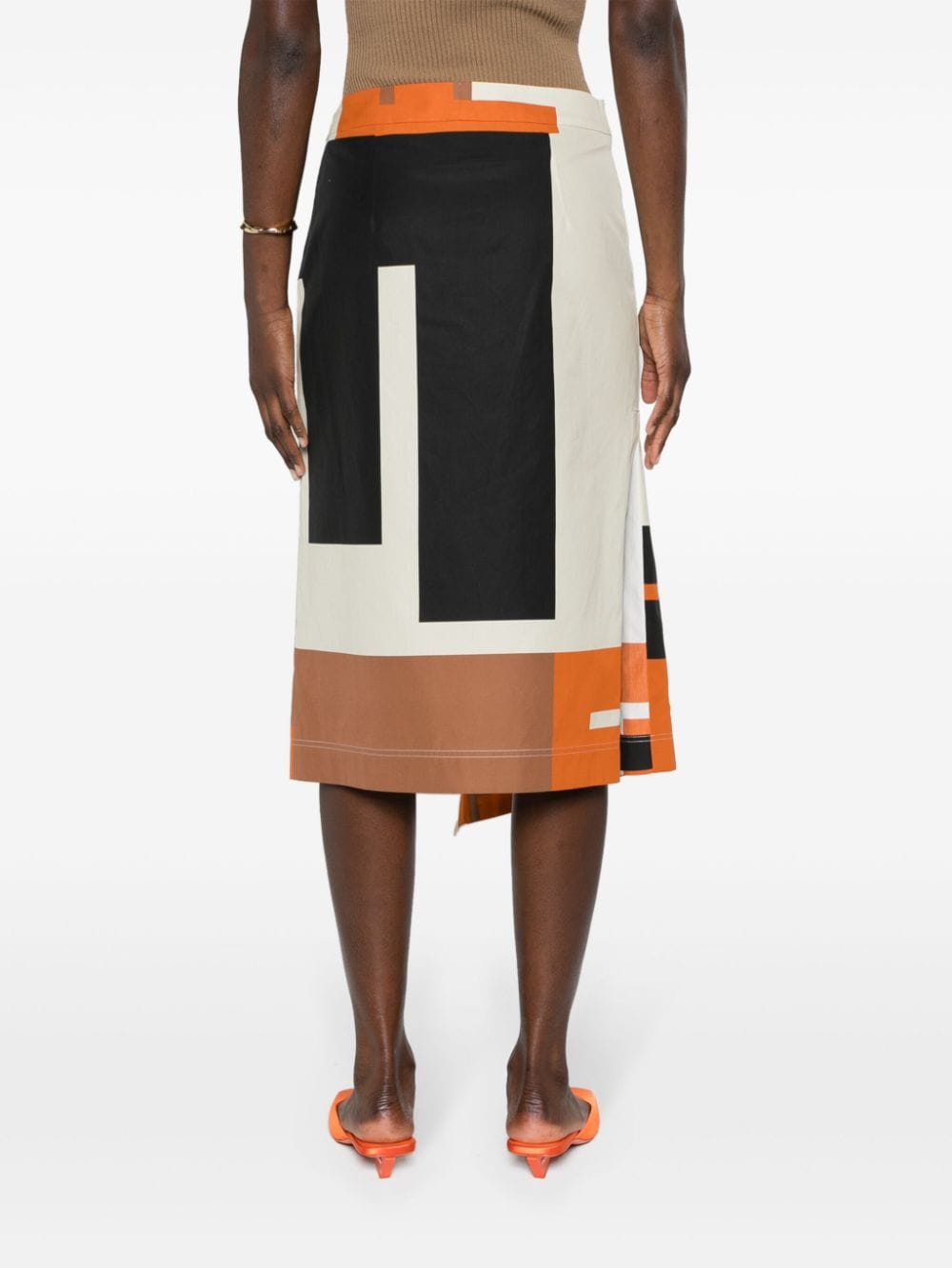 Fendi Skirts Orange Cotton