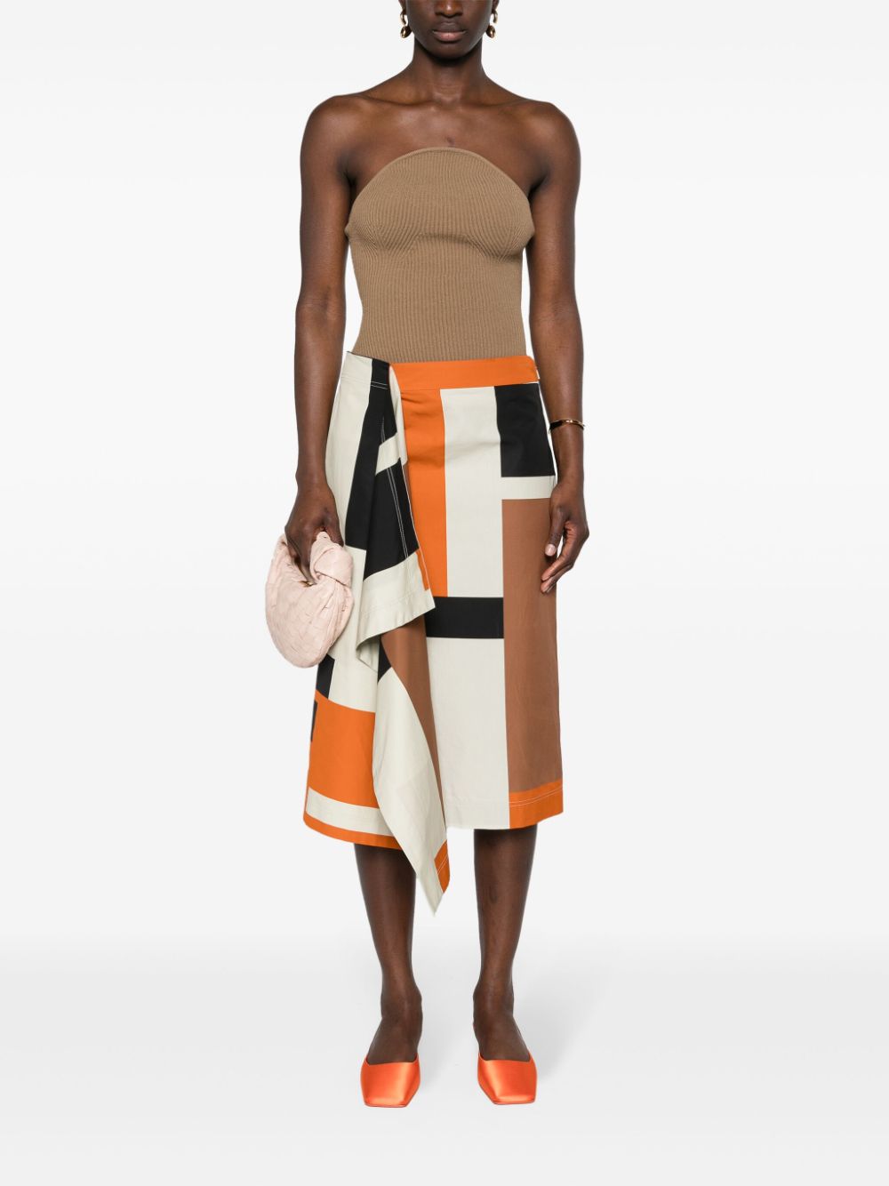 Fendi Skirts Orange Cotton