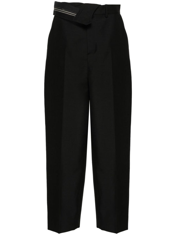 Fendi Trousers Black Mohair