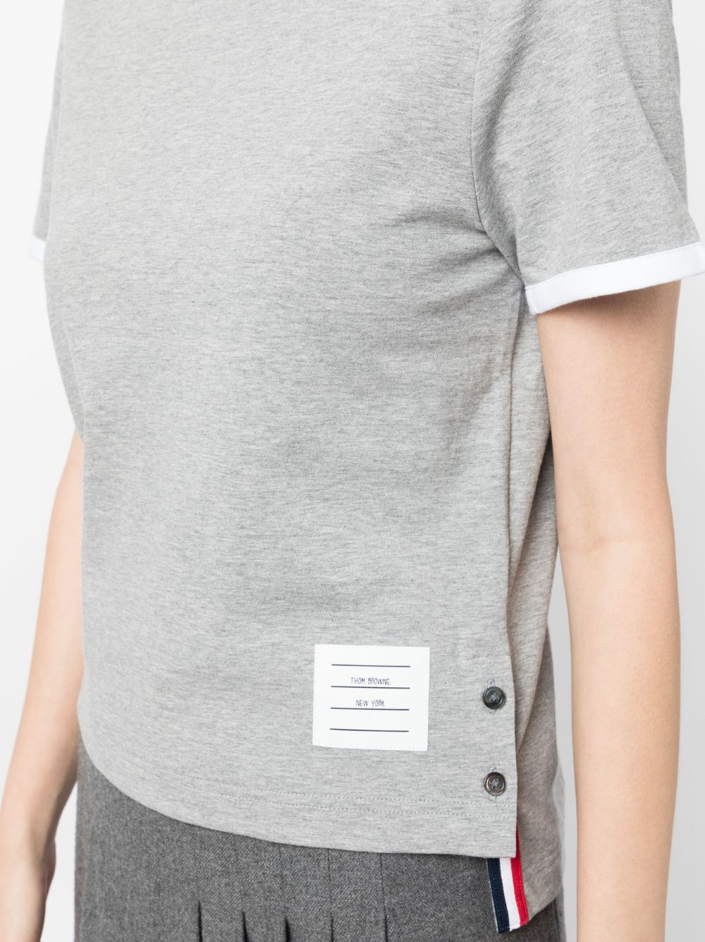Thom Browne T-Shirts And Polos Grey Cotton