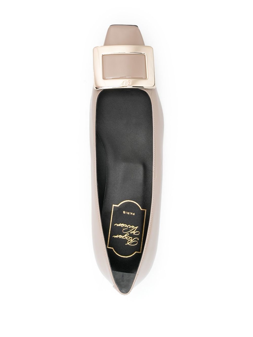 Roger Vivier Flat Shoes Beige Calfskin