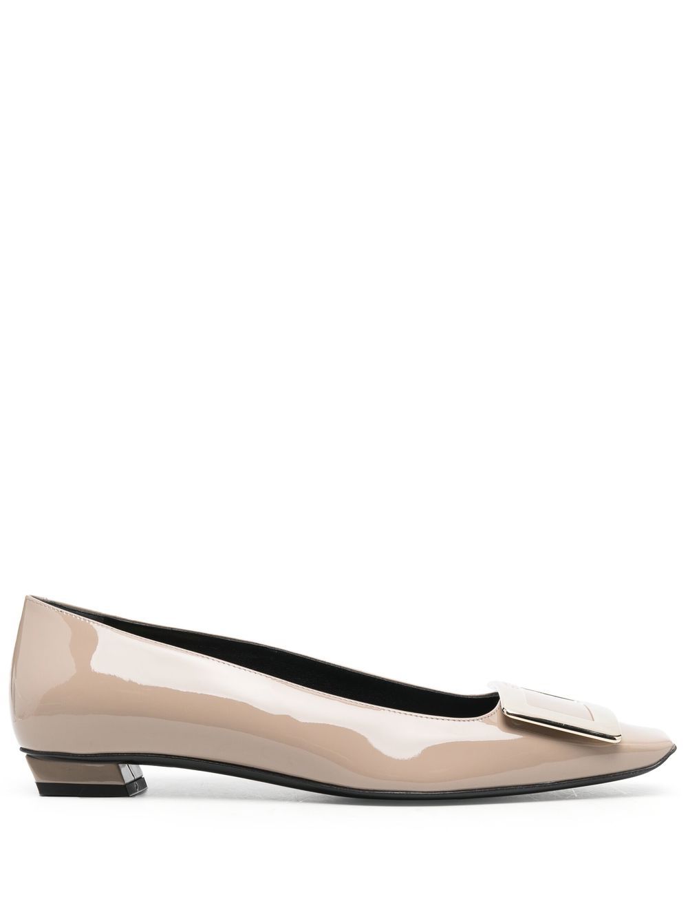 Roger Vivier Flat Shoes Beige Calfskin