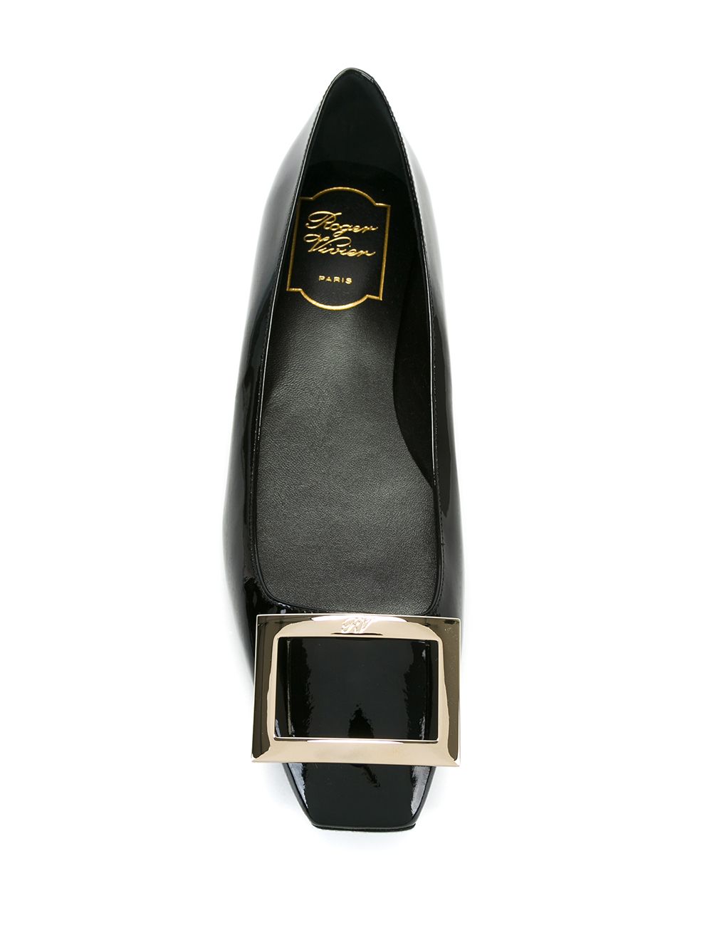 Roger Vivier Flat Shoes Black Patent Leather