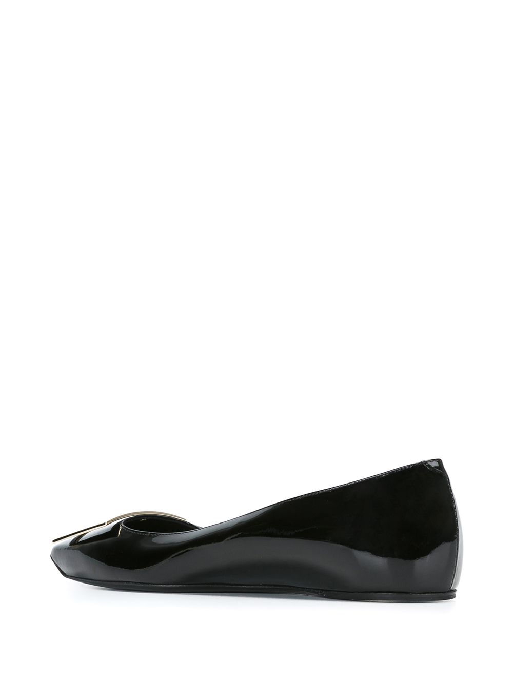 Roger Vivier Flat Shoes Black Patent Leather