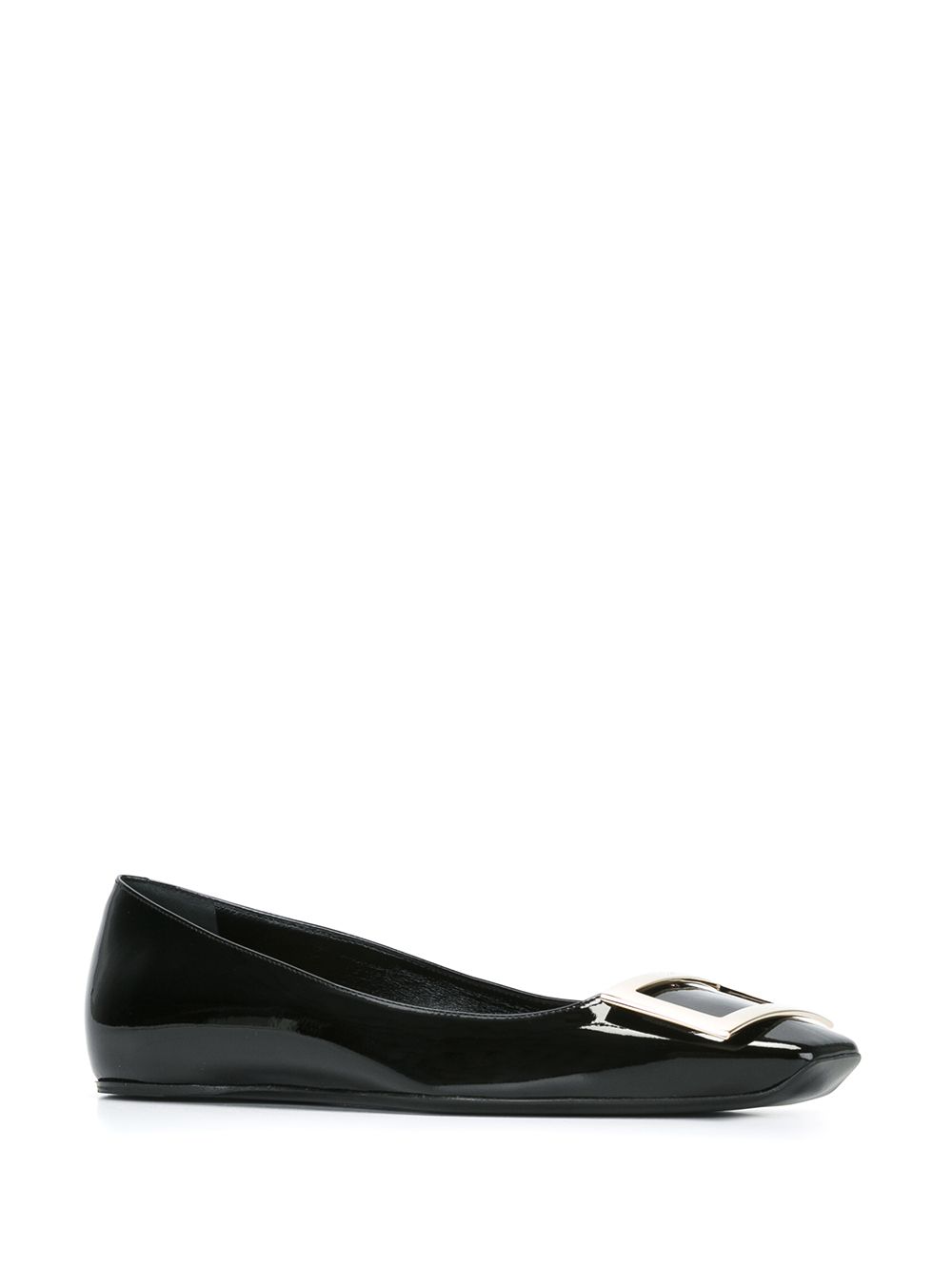 Roger Vivier Flat Shoes Black Patent Leather