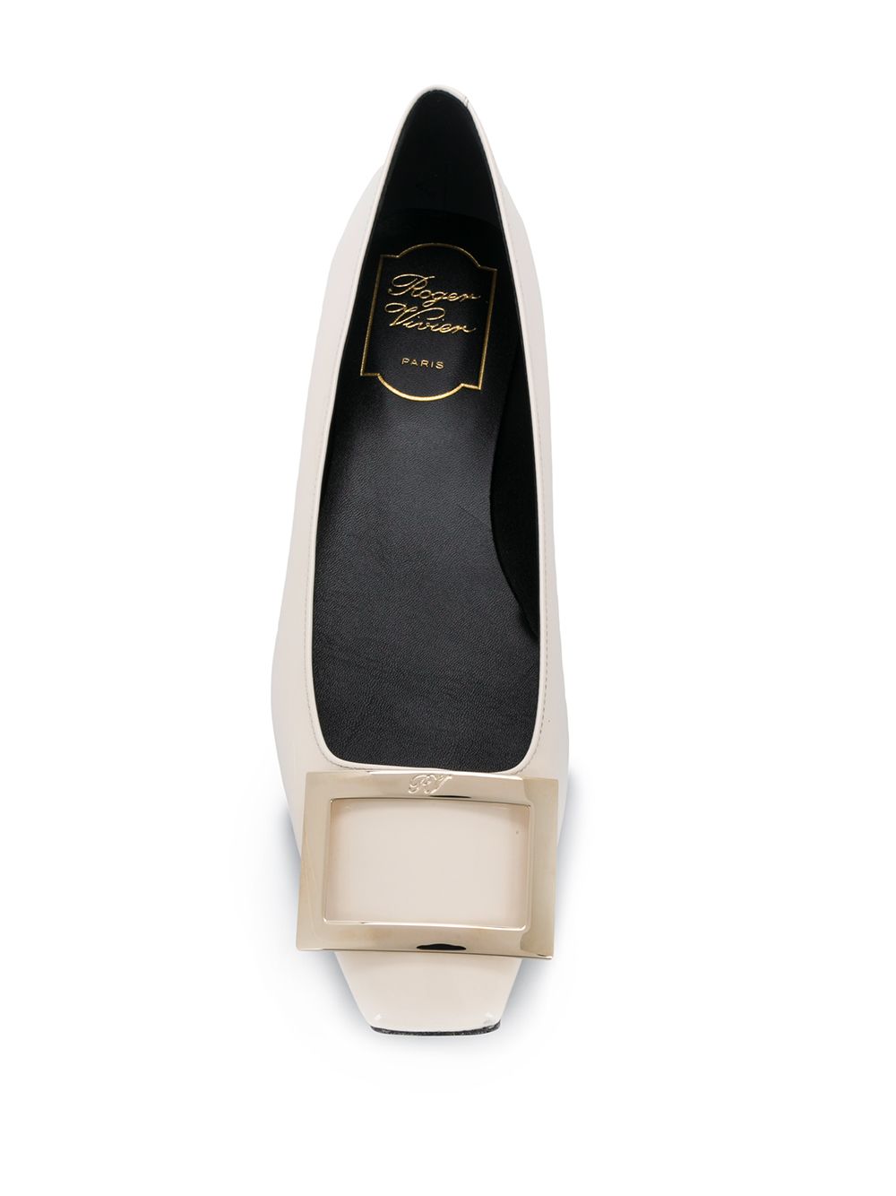 Roger Vivier Flat Shoes White Patent Leather