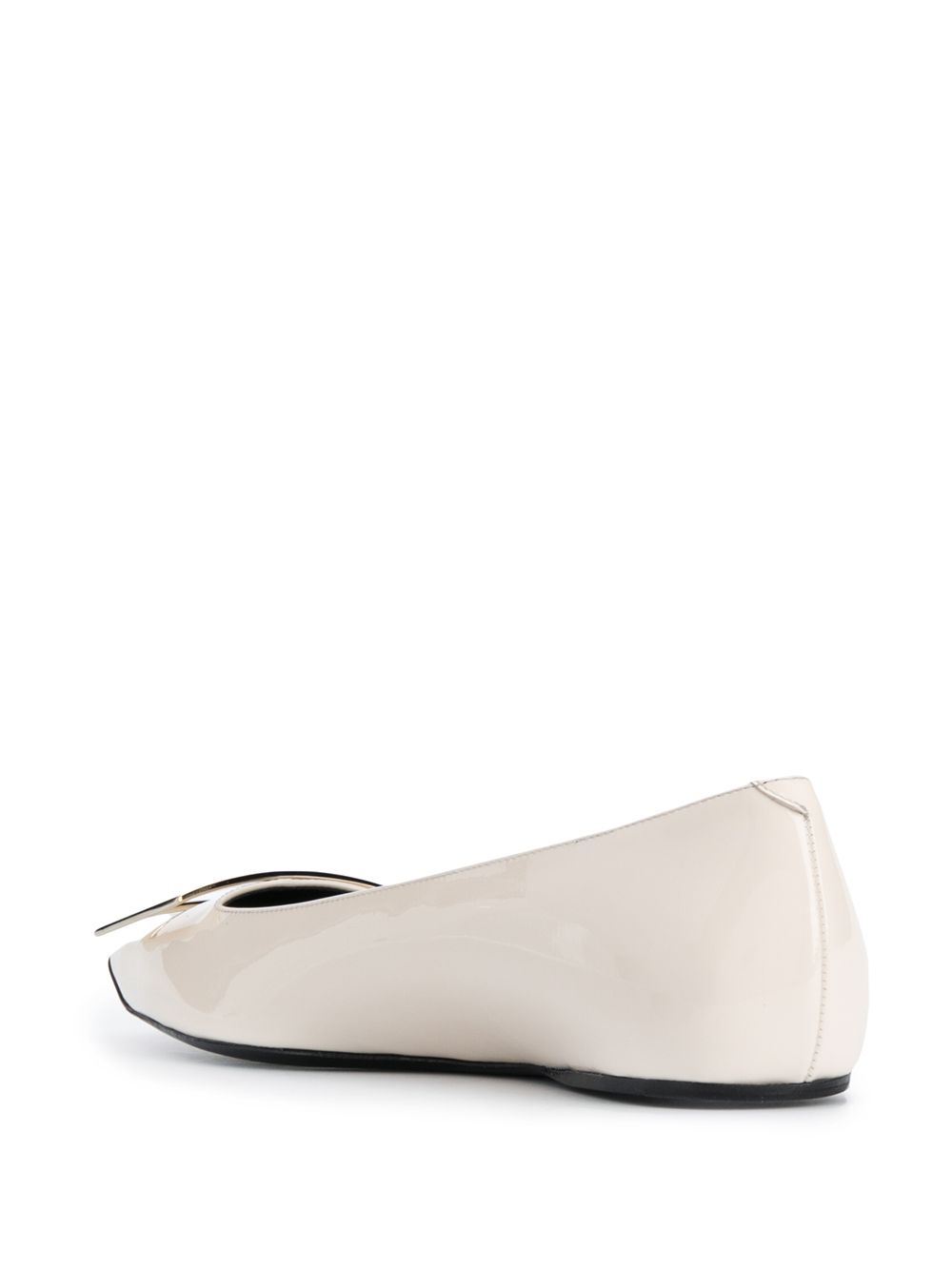 Roger Vivier Flat Shoes White Patent Leather