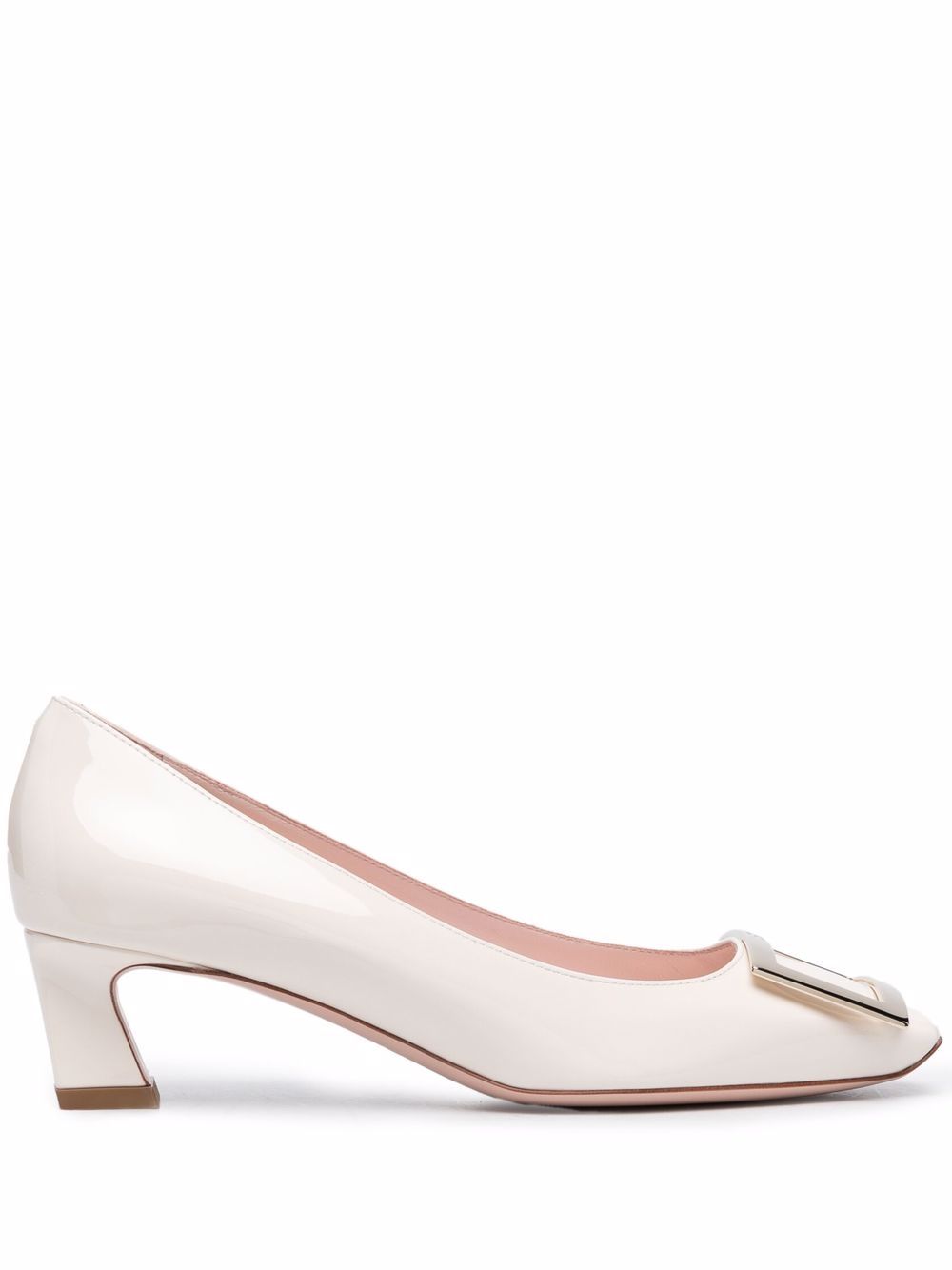 Roger Vivier With Heel White Patent Leather
