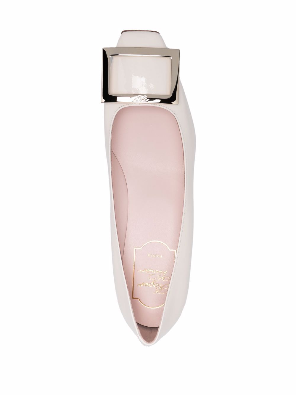 Roger Vivier With Heel White Patent Leather