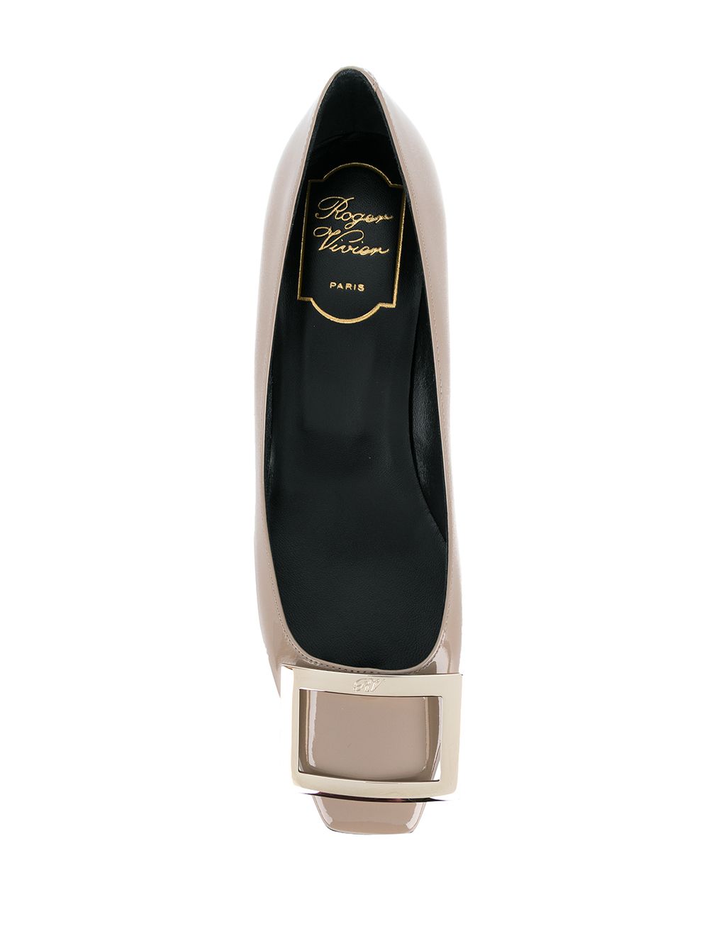 Roger Vivier With Heel Beige Patent Leather