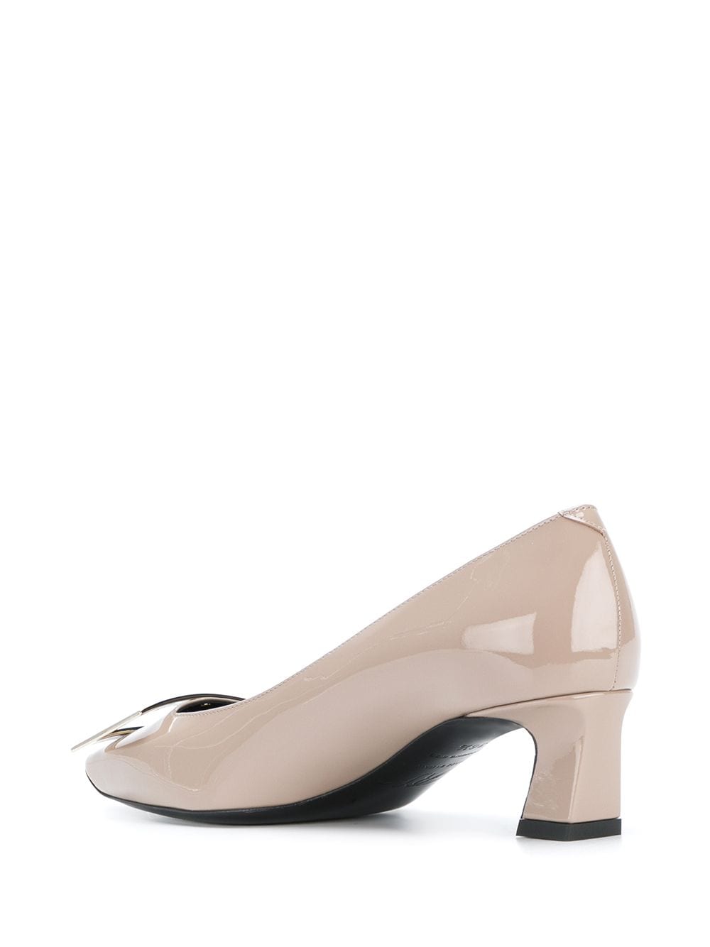 Roger Vivier With Heel Beige Patent Leather