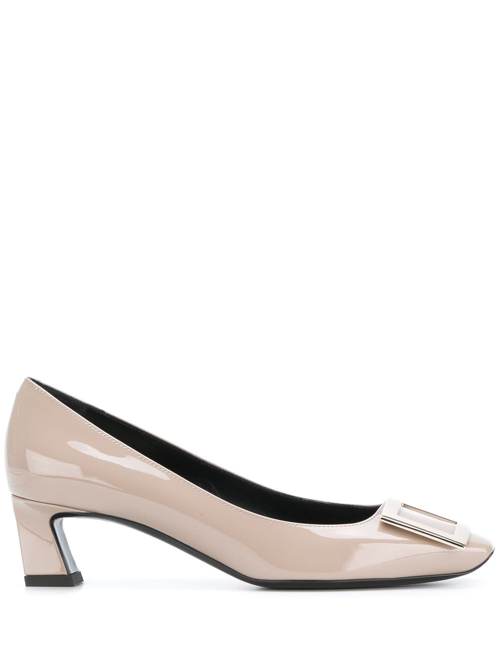 Roger Vivier With Heel Beige Patent Leather