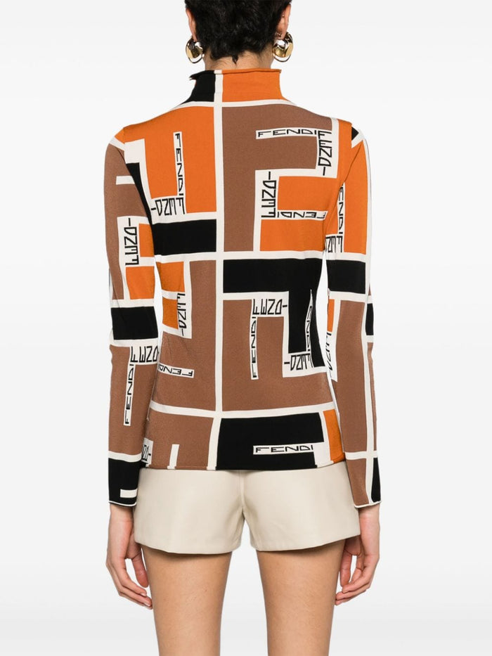 Fendi Sweaters Orange Viscose Polyester