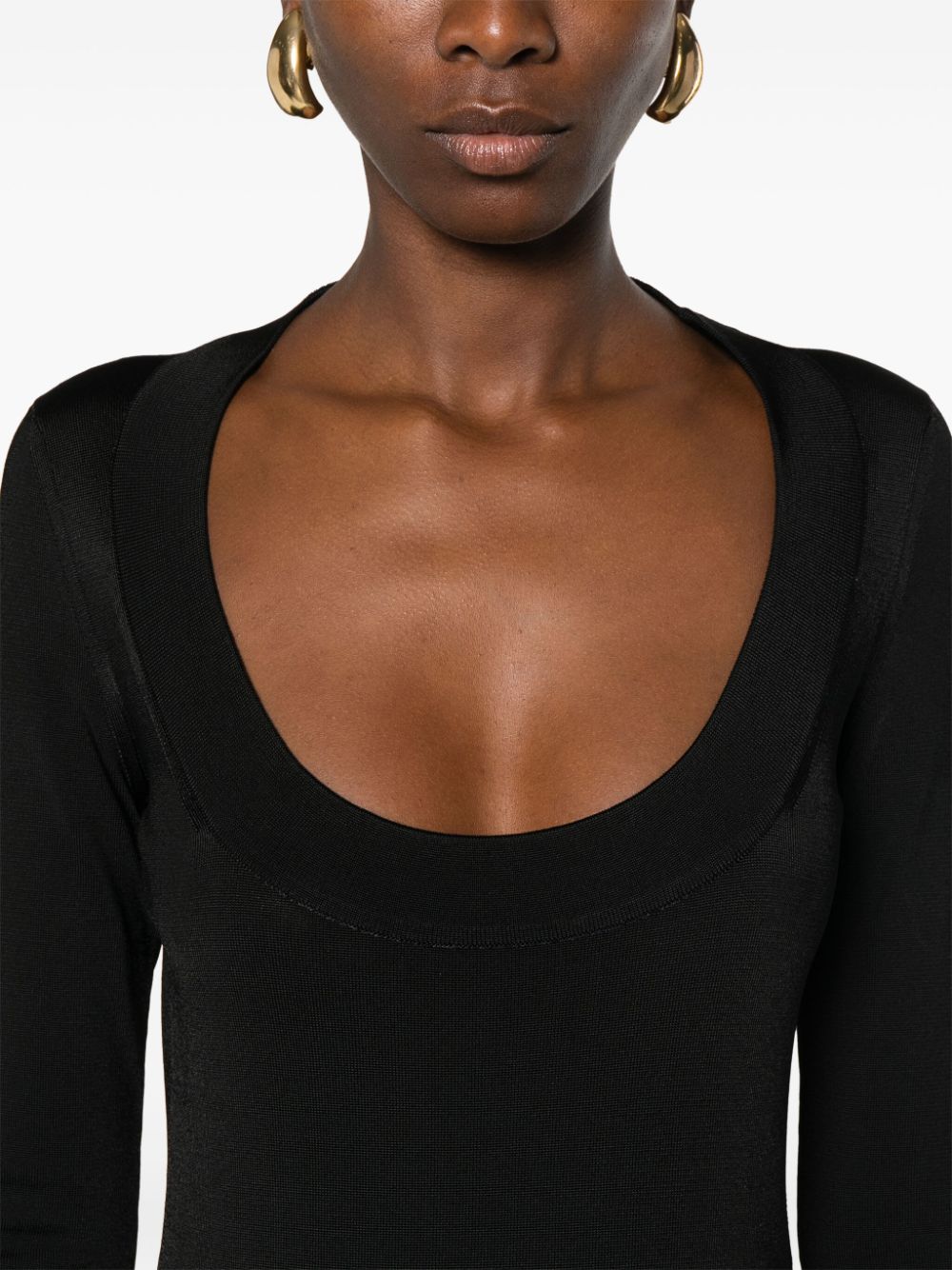 Saint Laurent Dresses Black Viscose Polyamide Elastae