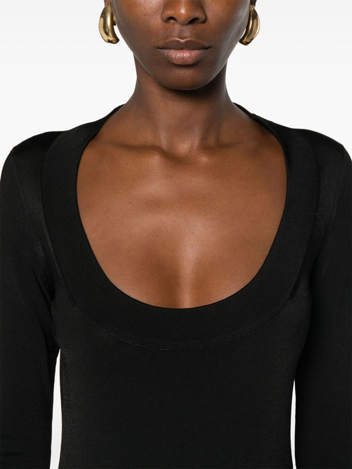 Saint Laurent Dresses Black Viscose Polyamide Elastae