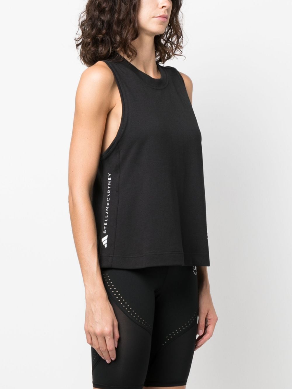 Adidas By Stella McCartney Top Black Organic Cotton
