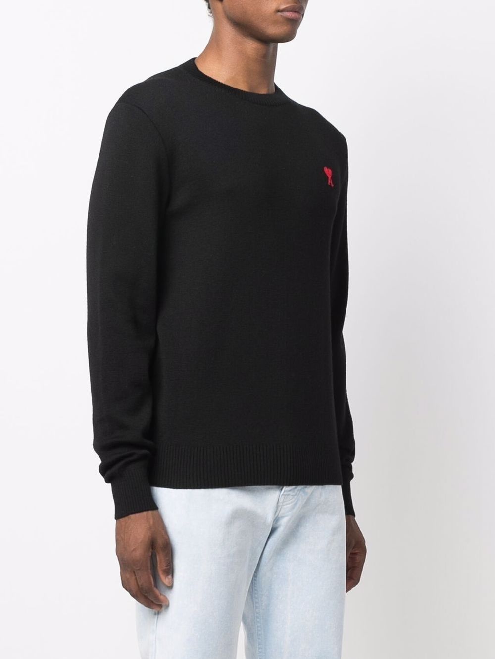 Ami Paris Sweaters Black Main Fabric:rws Wool