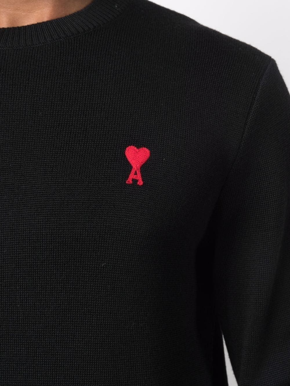 Ami Paris Sweaters Black Main Fabric:rws Wool