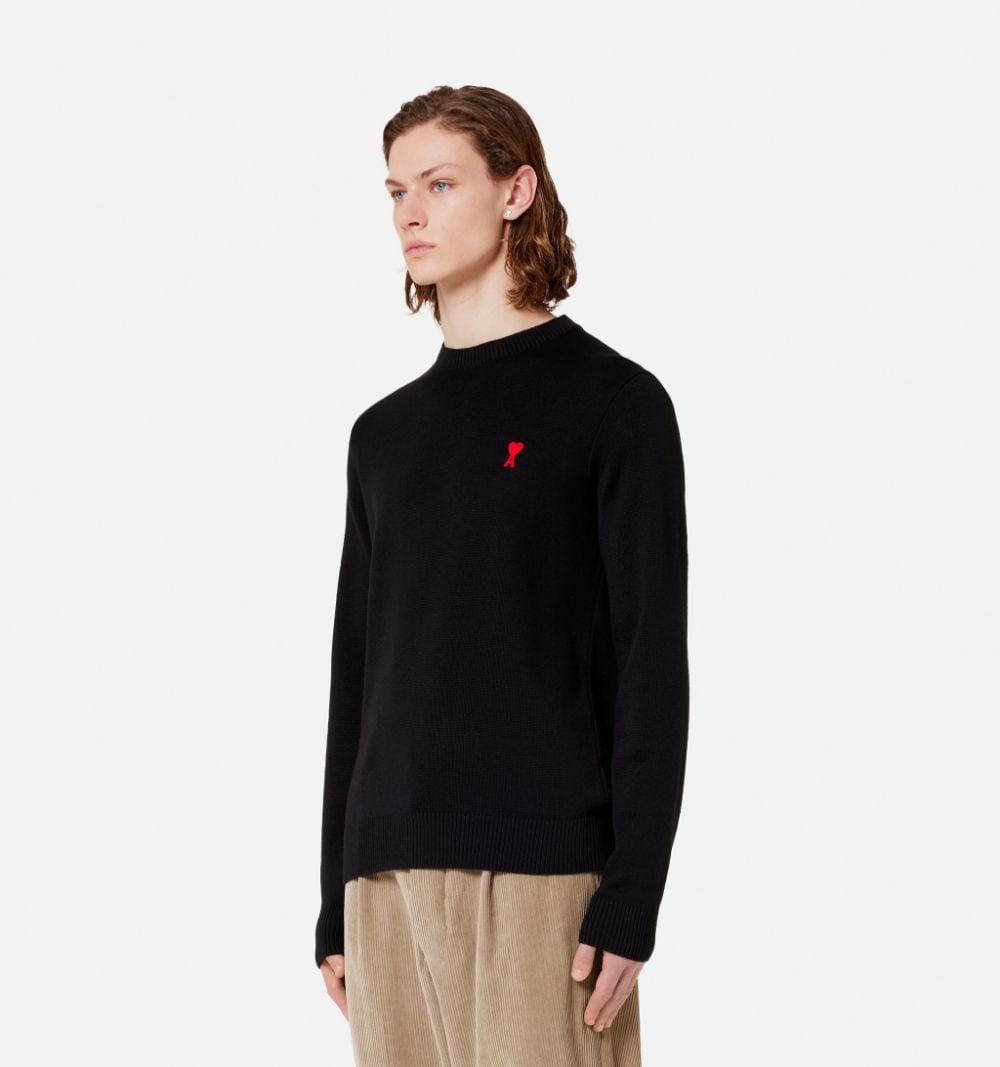 Ami Paris Sweaters Black Main Fabric:rws Wool