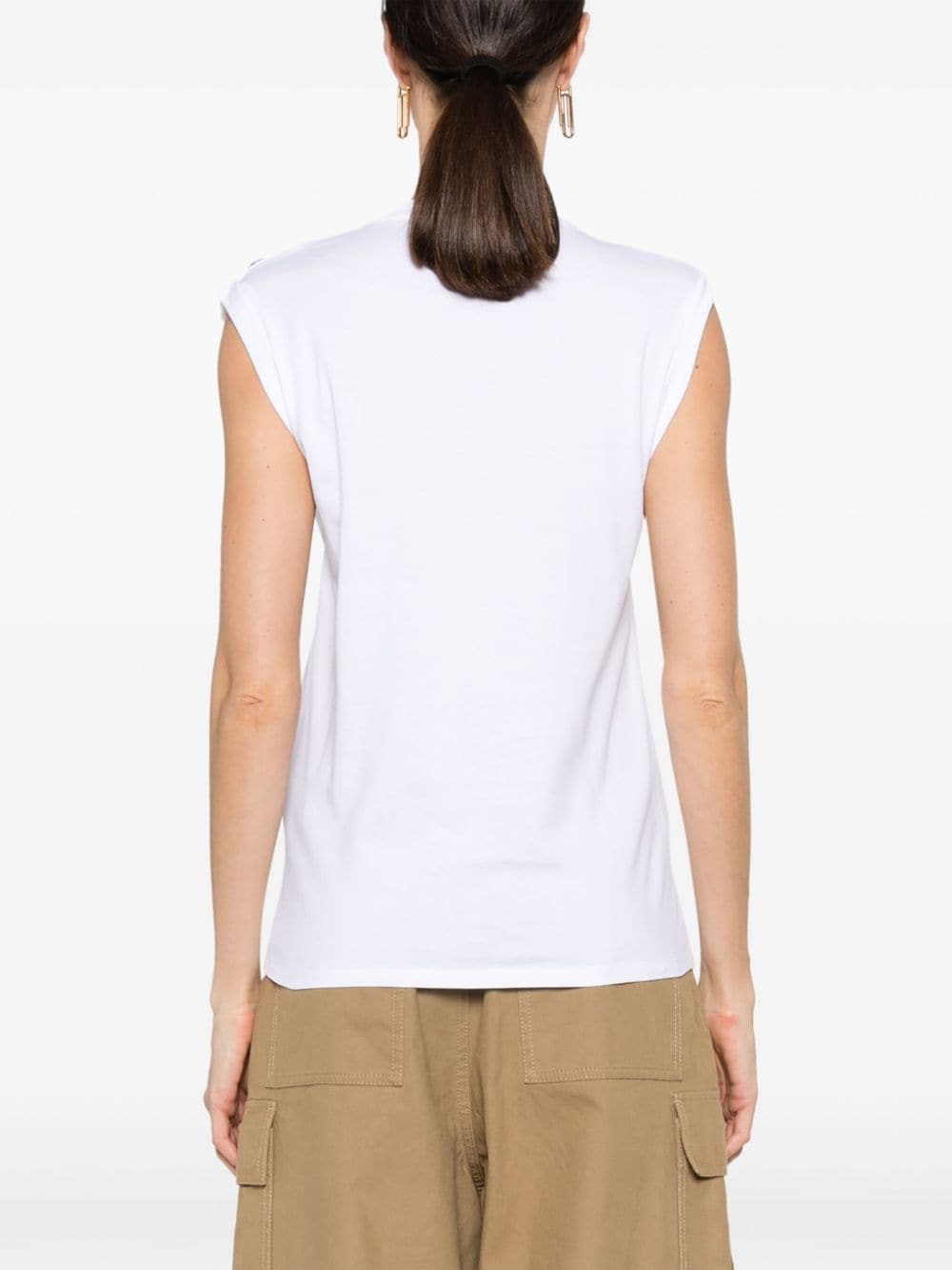 Balmain Top White Cotton
