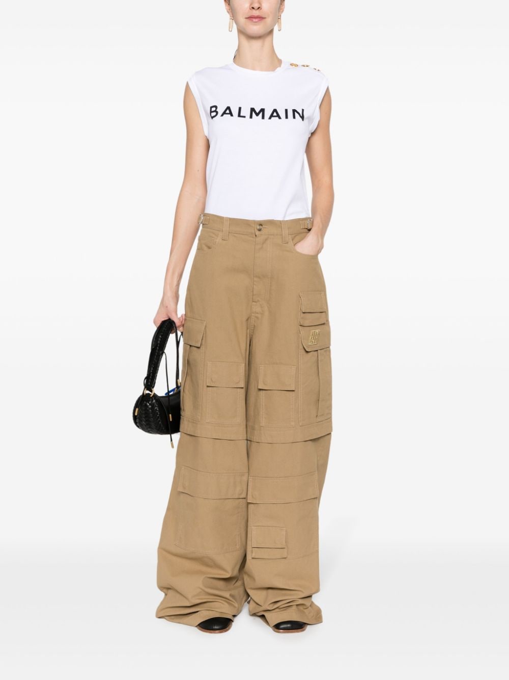 Balmain Top White Cotton